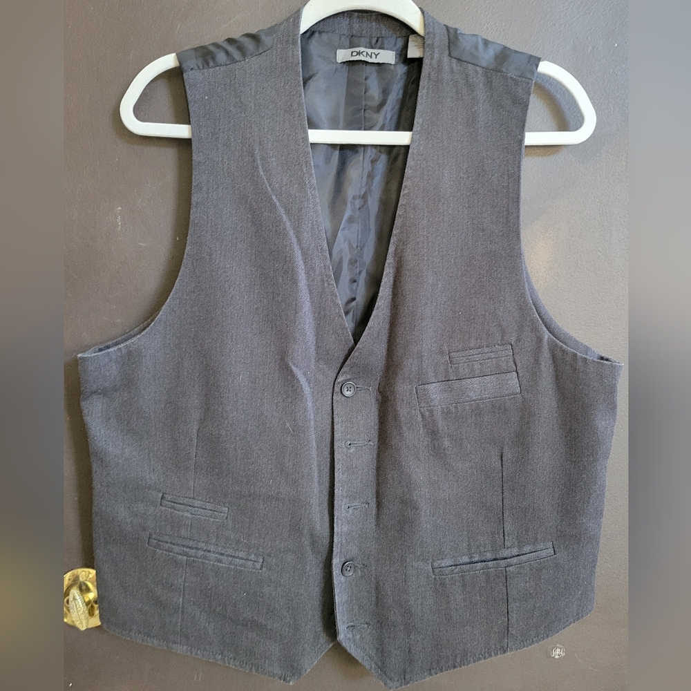 DKNY Gray Vest, Size L